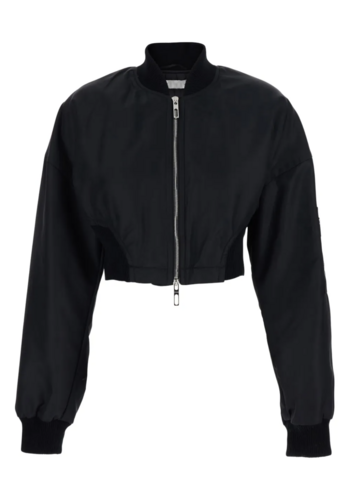 SPORTMAX zipped bomber jacket black