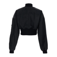 zipped bomber jacket black