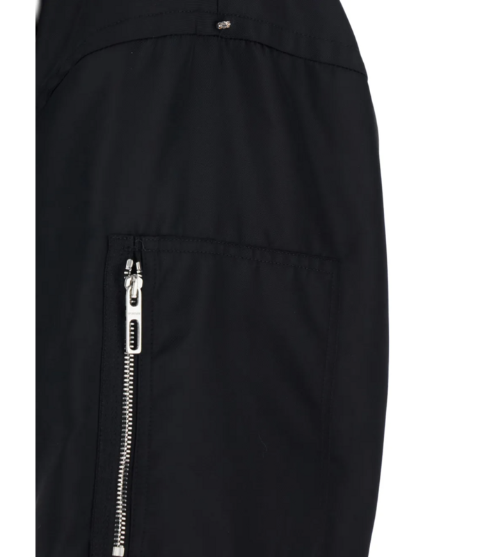 zipped bomber jacket black