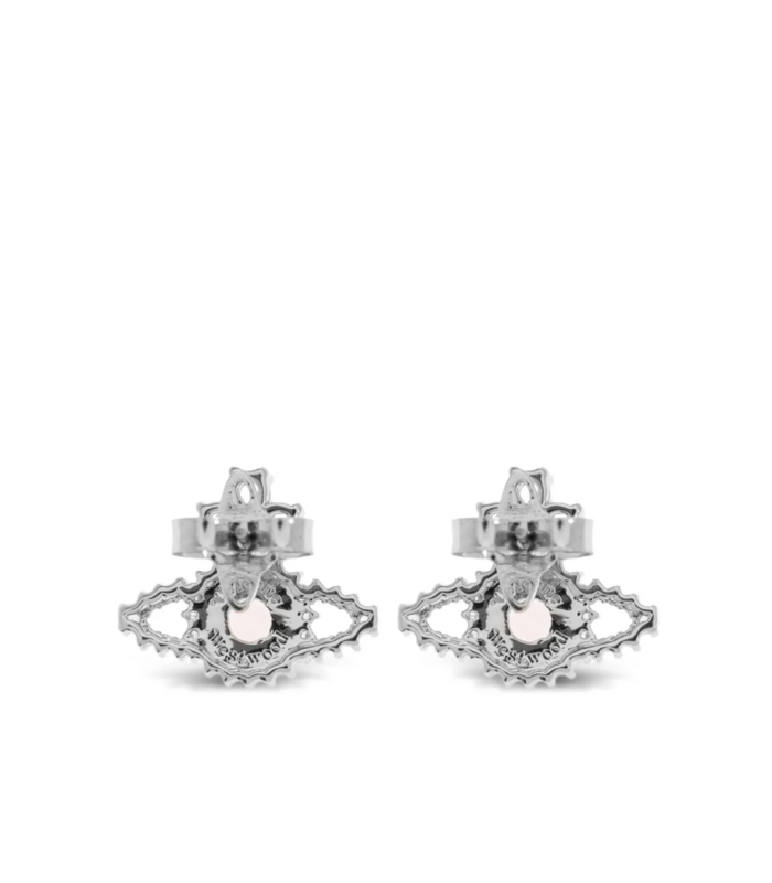 VALENTINA ORB EARRINGS PLATINUM / PINK / WHITE CZ