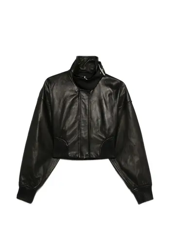 SPORTMAX leather jacket black