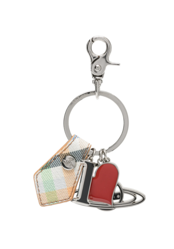 VIVIENNE WESTWOOD i love orb keyring heather plaid
