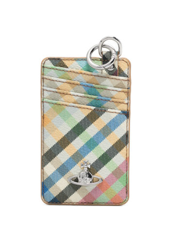 VIVIENNE WESTWOOD vertical card holder flat heather plaid