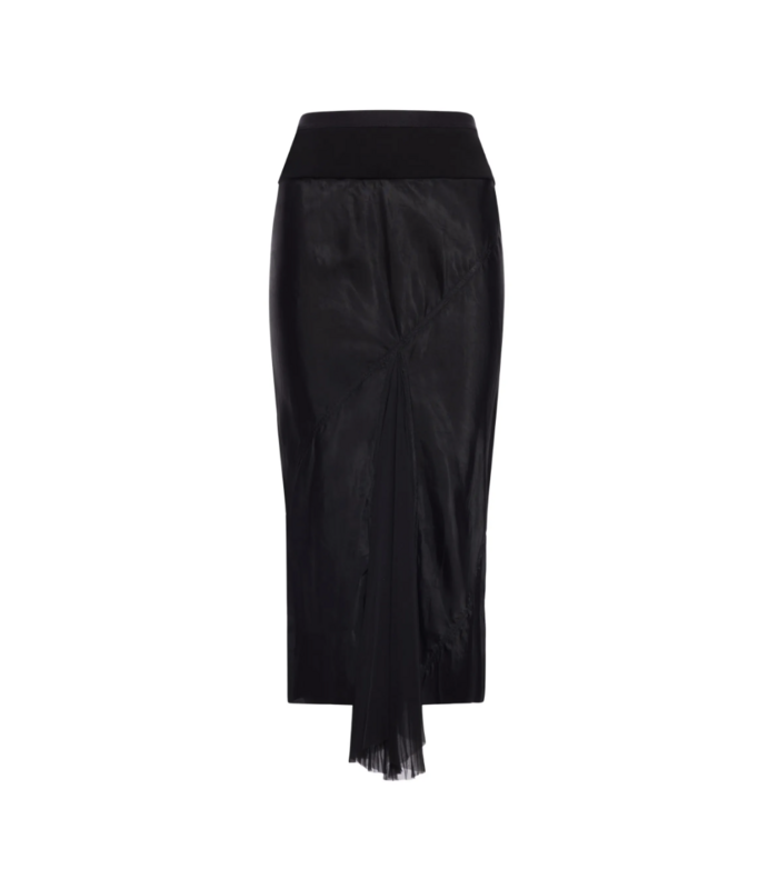 GONNA A LINE BIAS SKIRT BLACK