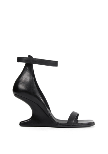 RICK OWENS sandali in pelle cantilever 8 minimal sandal black