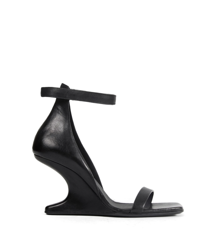 SANDALI IN PELLE CANTILEVER 8 MINIMAL SANDAL BLACK