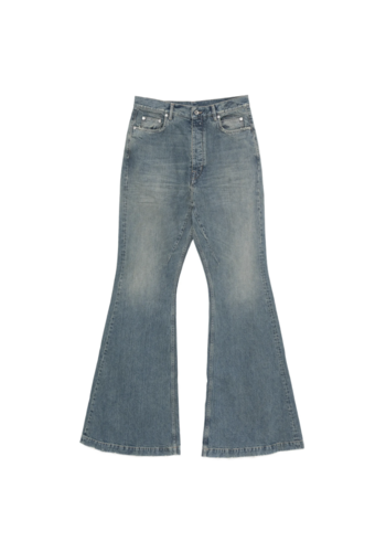 RICK OWENS DRKSHDW PANTALONI IN DENIM BOLAN BOOTCUT WASHED INDIGO