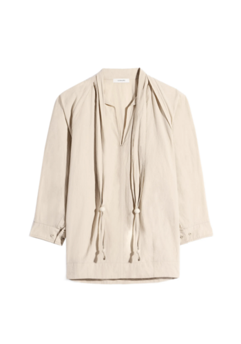 LEMAIRE blouse with scarf greige