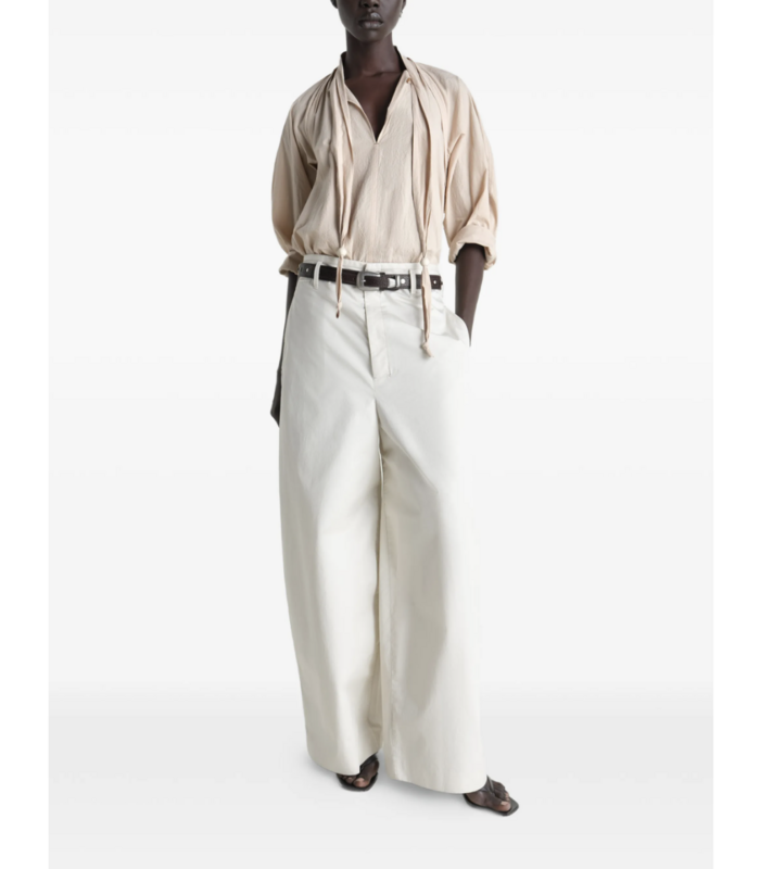 BLOUSE WITH SCARF GREIGE