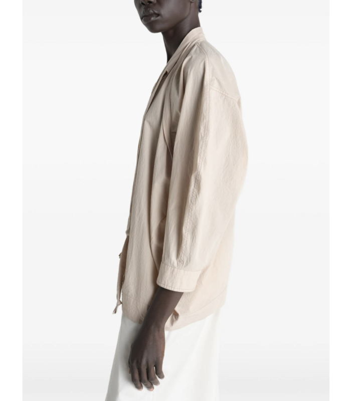 BLOUSE WITH SCARF GREIGE