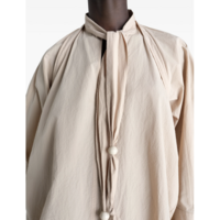 BLOUSE WITH SCARF GREIGE
