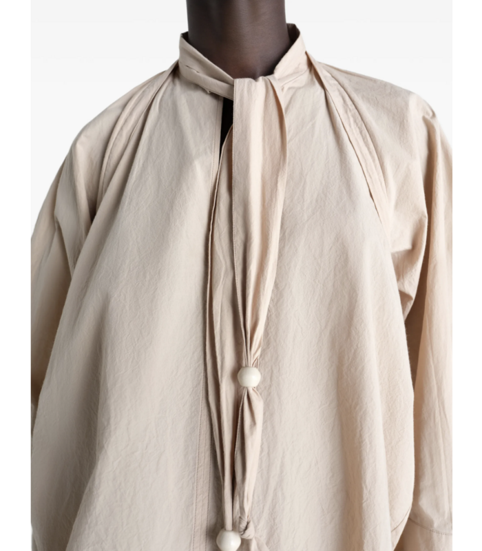 BLOUSE WITH SCARF GREIGE