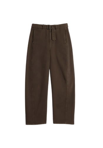 LEMAIRE twisted belted pants cacao