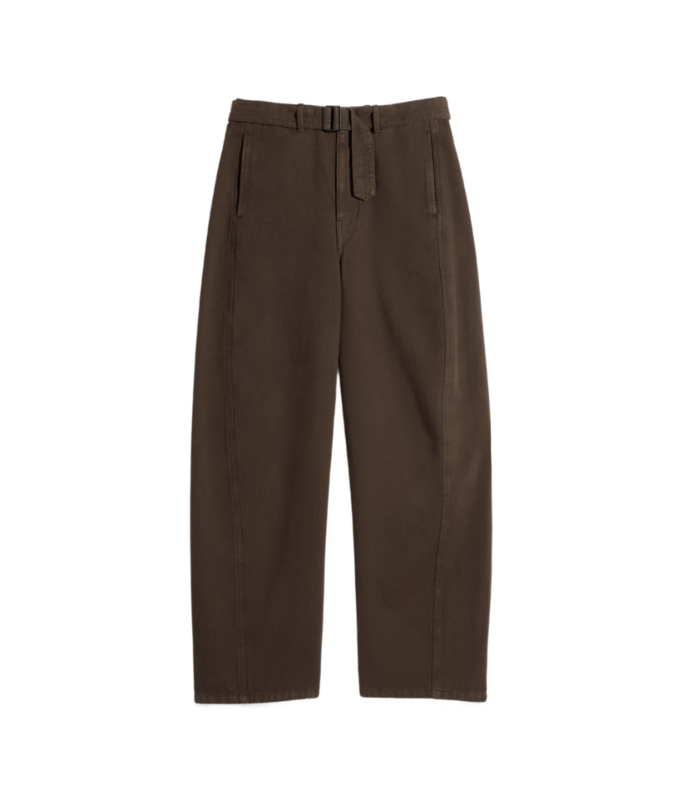 TWISTED BELTED PANTS CACAO