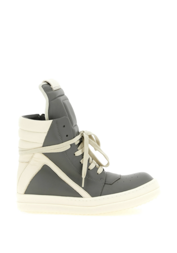 RICK OWENS scarpe in pelle geobasket euca/milk/milk