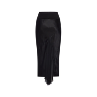 A LINE BIAS SKIRT BLACK