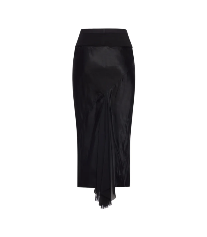 A LINE BIAS SKIRT BLACK