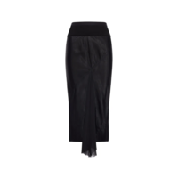 A LINE BIAS SKIRT BLACK