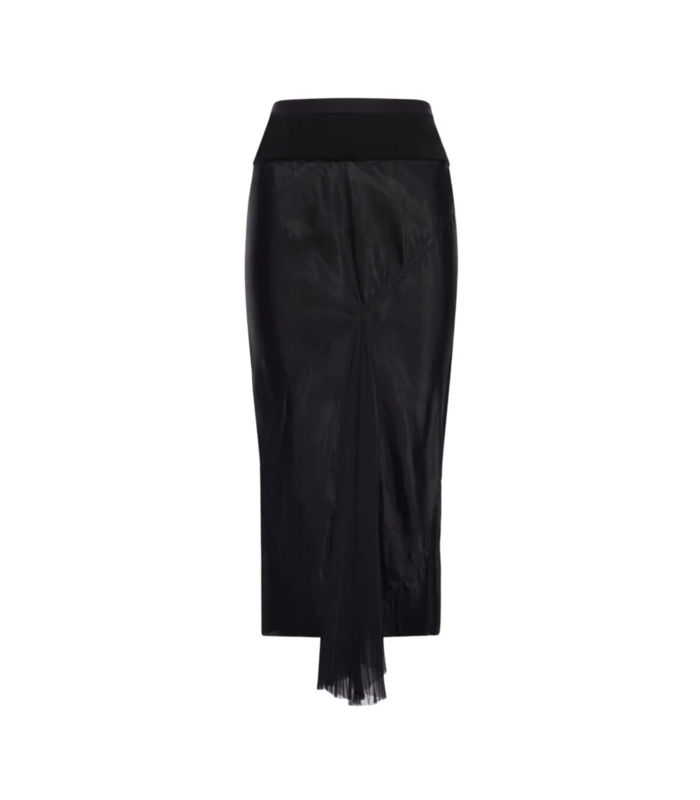 A LINE BIAS SKIRT BLACK