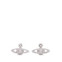 MINI BAS RELIEF EARRINGS PLATINUM / VIOLET CRYSTAL