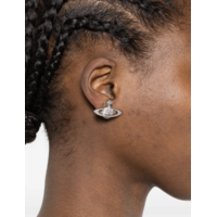 MINI BAS RELIEF EARRINGS PLATINUM / VIOLET CRYSTAL