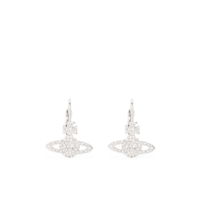 GRACE BAS RELIEF EARRINGS PLATINUM / CRYSTAL