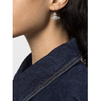 GRACE BAS RELIEF EARRINGS PLATINUM / CRYSTAL