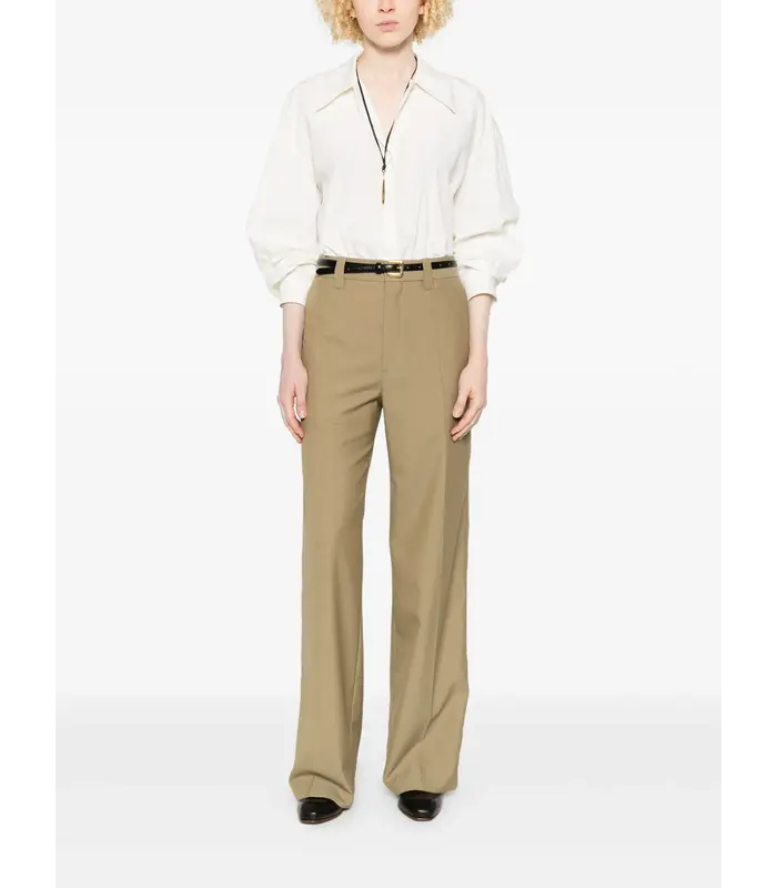 STRAIGHT TAILORED PANTS HAY GREEN