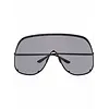 RICK OWENS SUNGLASSES SHIELD BLK TEMPLE/BLK LENS