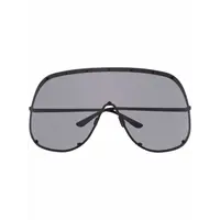 SUNGLASSES SHIELD BLK TEMPLE/BLK LENS