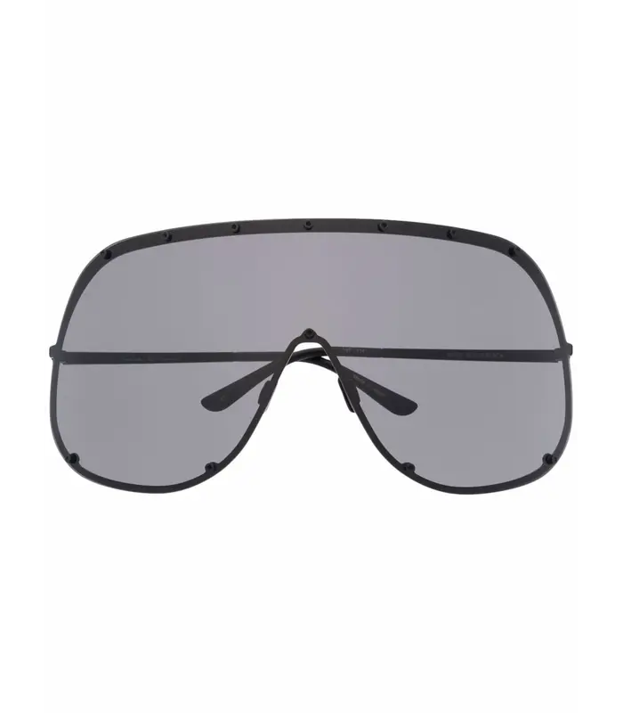 SUNGLASSES SHIELD BLK TEMPLE/BLK LENS