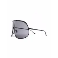 SUNGLASSES SHIELD BLK TEMPLE/BLK LENS