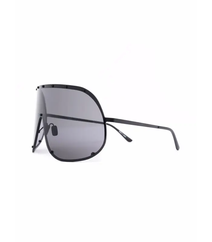 SUNGLASSES SHIELD BLK TEMPLE/BLK LENS