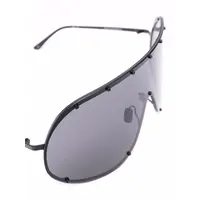 SUNGLASSES SHIELD BLK TEMPLE/BLK LENS