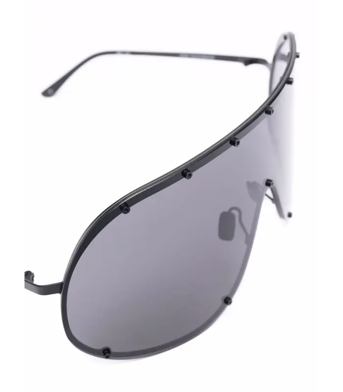 SUNGLASSES SHIELD BLK TEMPLE/BLK LENS