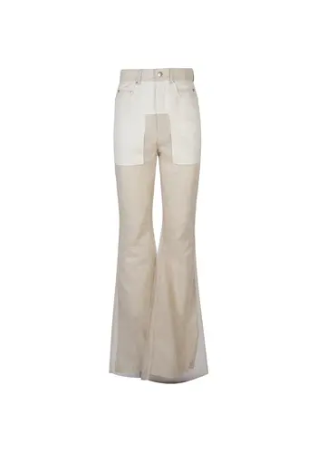 RICK OWENS pantaloni bolan bootcut sand