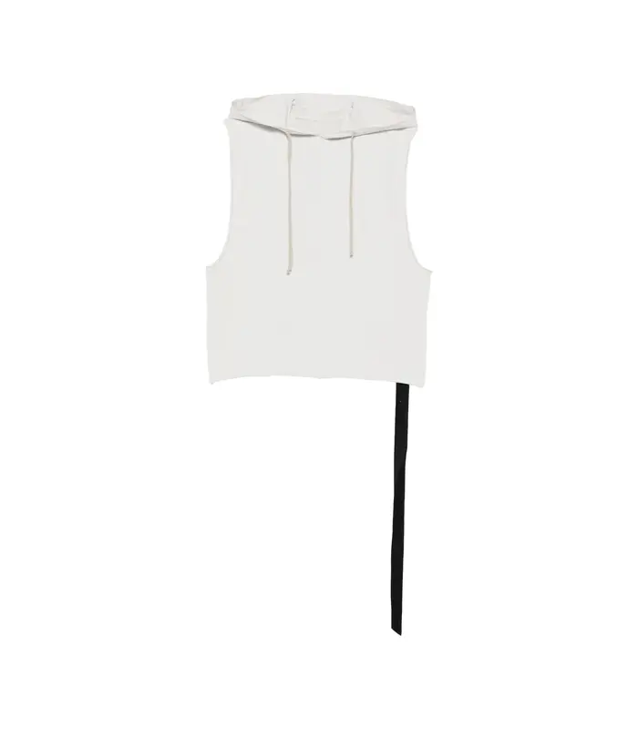 TOP HOODED TUNIC MILK WASH