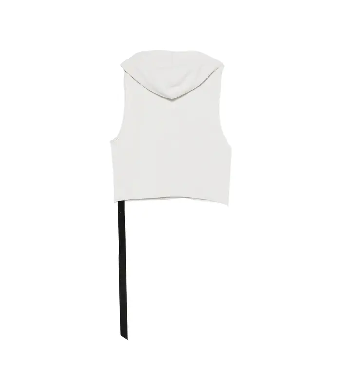 TOP HOODED TUNIC MILK WASH