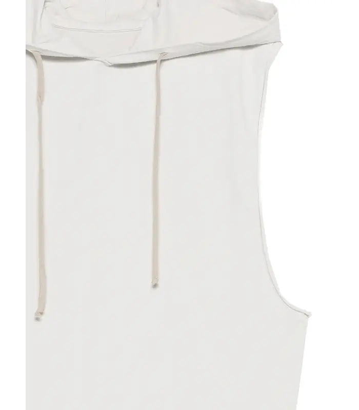 TOP HOODED TUNIC MILK WASH