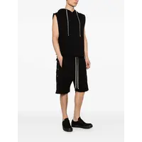 TOP IN FELPA HOODED TUNIC BLACK