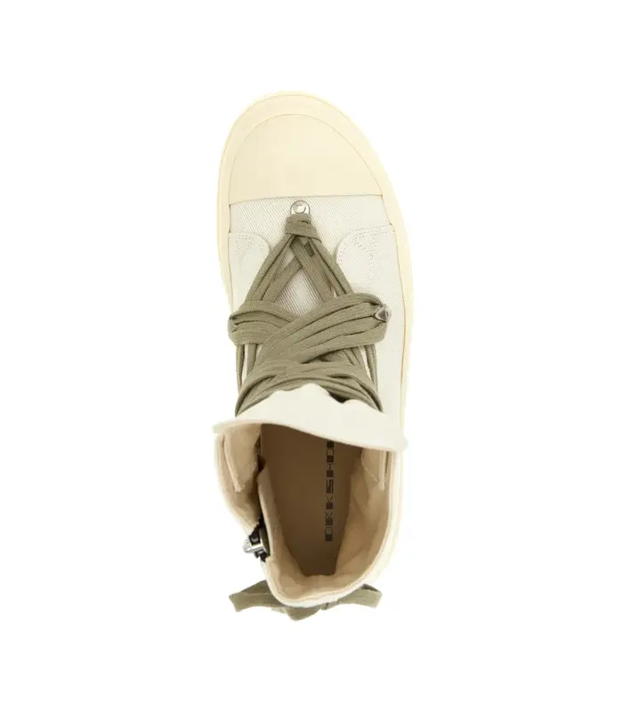 SCARPE IN DENIM MEGALACE SNEAKS CREAM/MILK/MILK