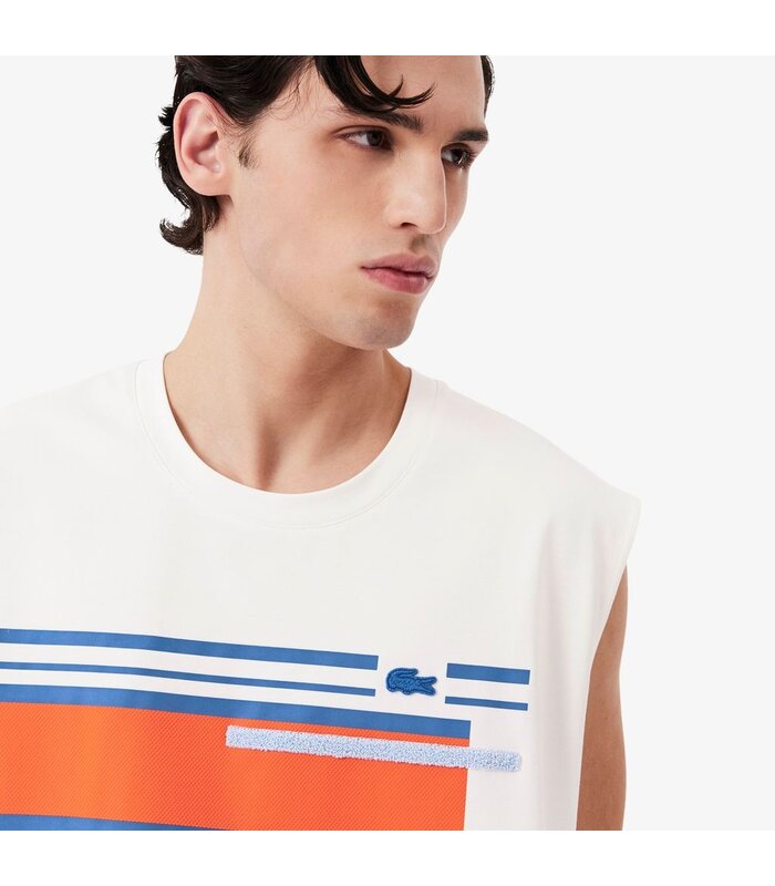 NEUTRON PRINT T-SHIRT FARINE/MULTICO