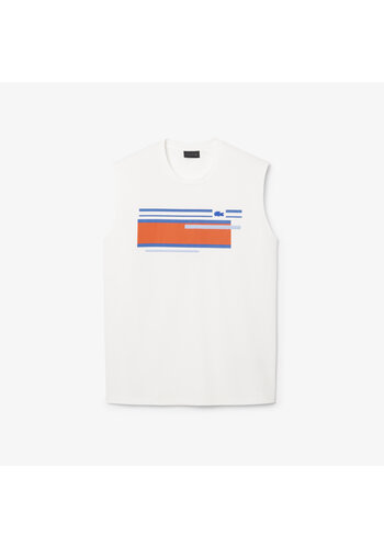 LACOSTE neutron print t-shirt farine/multico