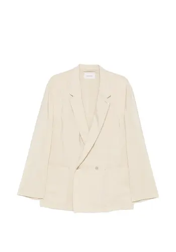 LEMAIRE soft db jacket oat milk