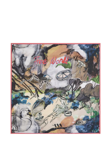 VIVIENNE WESTWOOD free world square 90x90 beige