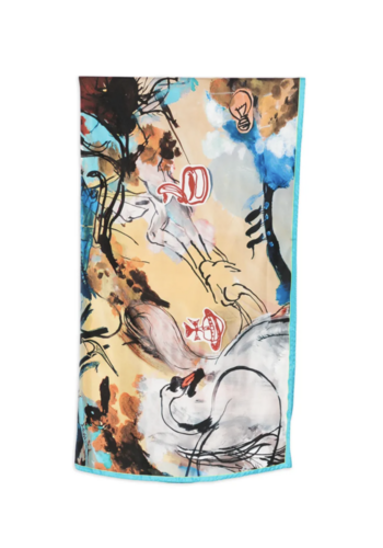 VIVIENNE WESTWOOD free world square 90x90 blue