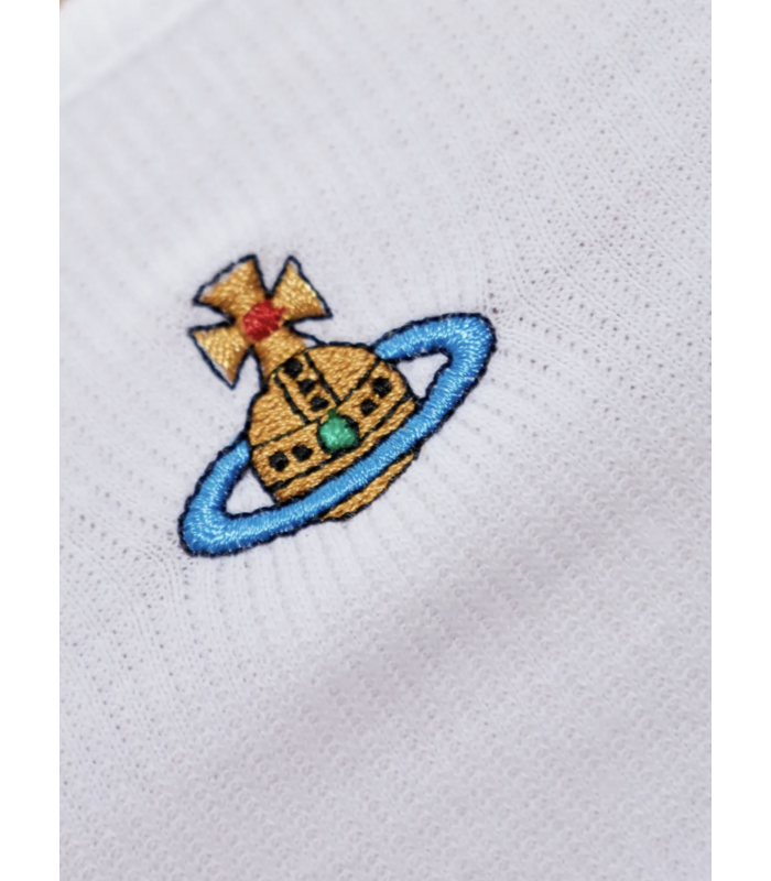 CROPPED RIB VEST WHITE