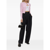 CROPPED RIB VEST WHITE