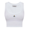 VIVIENNE WESTWOOD CROPPED RIB VEST WHITE