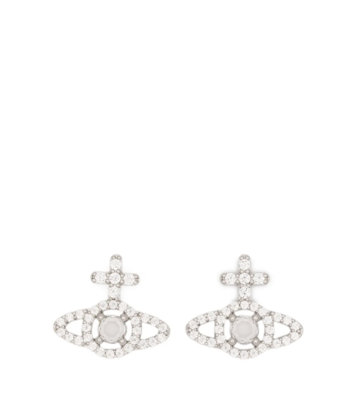 OLYMPIA CZ EARRINGS PLATINUM / WHITE